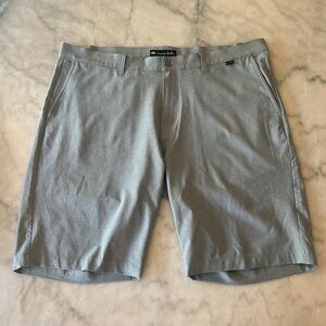 Travis Mathew Gray Flat Front Golf Shorts